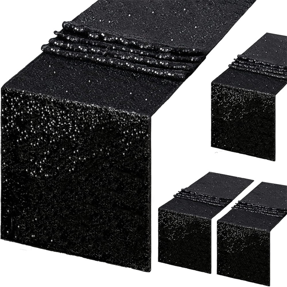 Pack Sequin Table Runner Set For Weddings Birthdays And Party Decor 11
