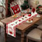 Premium Festive Christmas Table Runner With Candy Cane Bow Print Classic Holiday Centerpiece Decor 1