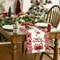 Premium Festive Christmas Table Runner With Candy Cane Bow Print Classic Holiday Centerpiece Decor 3