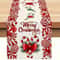 Premium Festive Christmas Table Runner With Candy Cane Bow Print Classic Holiday Centerpiece Decor 4