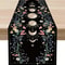 Moon Phase Wildflower Table Runner Mystical Gothic Dining & witchy home decor
