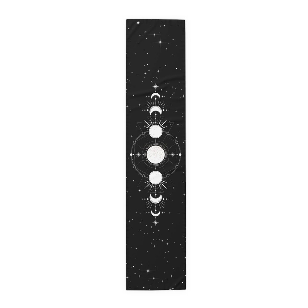 Celestial Moon Phases Table Runner For Kitchen Dining Witchy Home Decor Accent 4