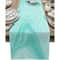 Turquoise Linen Table Runner With Abstract Marble Design Washable Modern Dining Wedding Decor 0