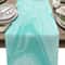 Turquoise Linen Table Runner With Abstract Marble Design Washable Modern Dining Wedding Decor 5