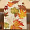 Watercolor Maple Leaf Autumn Table Runner For Fall Dining Thanksgiving Decor 1