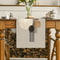 Geometric Table Runner With Artistic Round Pattern For Modern Dining Decor 0