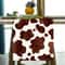 Farmhouse Cow Print Linen Table Runner for Rustic Kitchen & Party Decor
