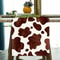 Farmhouse Cow Print Linen Table Runner for Rustic Kitchen & Party Decor