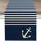 Nautical Table Runner With Anchor Compass Design For Coastal Dining Decor 5