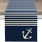 Nautical Table Runner With Anchor Compass Design For Coastal Dining Decor 5
