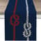 Nautical Table Runner With Anchor Compass Design For Coastal Dining Decor 7