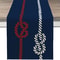 Nautical Table Runner With Anchor Compass Design For Coastal Dining Decor 7