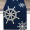 Nautical Table Runner With Anchor Compass Design For Coastal Dining Decor 8