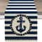 Nautical Table Runner With Anchor Compass Design For Coastal Dining Decor 10