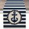 Nautical Table Runner With Anchor Compass Design For Coastal Dining Decor 10