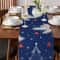 Festive Winter Pine & Snowflake Christmas Table Runner Elegant Holiday Linen Decoration