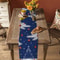 Festive Winter Pine & Snowflake Christmas Table Runner Elegant Holiday Linen Decoration
