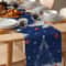 Festive Winter Pine & Snowflake Christmas Table Runner Elegant Holiday Linen Decoration
