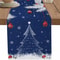 Festive Winter Pine & Snowflake Christmas Table Runner Elegant Holiday Linen Decoration