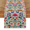Mexican Day Of The Dead Linen Table Runner Floral Fiesta Holiday Party Decor 3