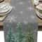 Premium Pink Christmas Linen Table Runner With Pine Tree Gold Snowflake Holiday Dining Decor 5