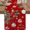 Festive Poinsettia Christmas Table Runner Elegant Linen Holiday & Wedding Poinsettia Table Decor