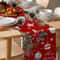 Festive Poinsettia Christmas Table Runner Elegant Linen Holiday & Wedding Poinsettia Table Decor