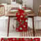 Festive Poinsettia Christmas Table Runner Elegant Linen Holiday & Wedding Poinsettia Table Decor