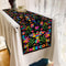 Mexican Floral Linen Table Runner for Fiesta, Day of the Dead and Dining Decor