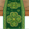Patricks Day Shamrock Table Runner Green Stripes Spring Home Party Decor 0