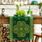 Patricks Day Shamrock Table Runner Green Stripes Spring Home Party Decor 1