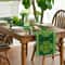 Patricks Day Shamrock Table Runner Green Stripes Spring Home Party Decor 2