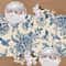 Blue White Porcelain Floral Birds Linen Farmhouse Table Runner For Dining Weddings 3