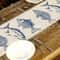 Elegant Nautical Table Runner With Marine Fish Pattern Coastal Dining Decor For Seaside Homes 1