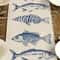 Elegant Nautical Table Runner With Marine Fish Pattern Coastal Dining Decor For Seaside Homes 3