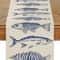 Elegant Nautical Table Runner With Marine Fish Pattern Coastal Dining Decor For Seaside Homes 5