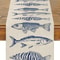 Elegant Nautical Table Runner With Marine Fish Pattern Coastal Dining Decor For Seaside Homes 5