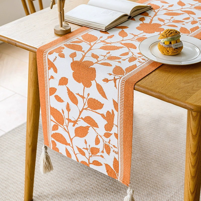 Retro Tassel Farmhouse Table Runner For Rustic Dining Table Decor 9