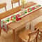 Elegant Rosh Hashanah Table Runner Linen Shana Tova Decor with Pomegranate & Honey Design