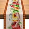 Elegant Rosh Hashanah Table Runner Linen Shana Tova Decor with Pomegranate & Honey Design