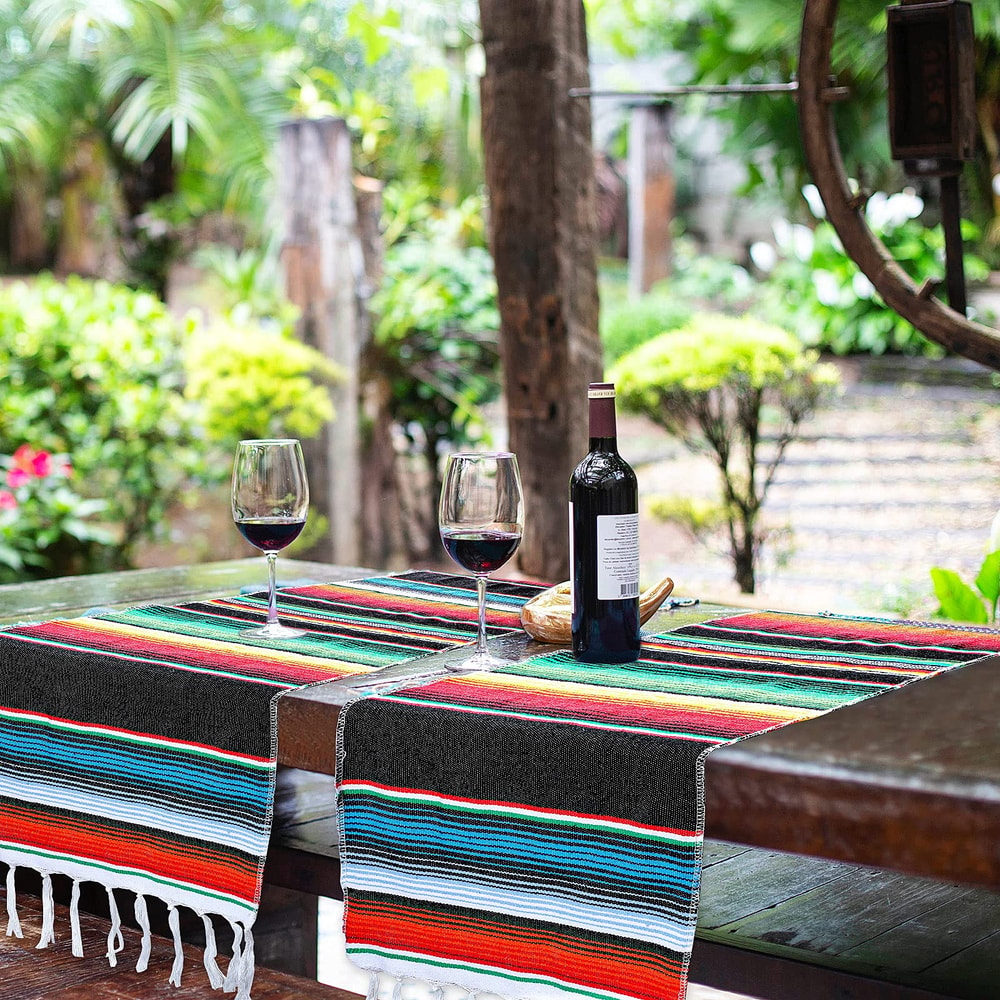 Mexican Serape Table Runner For Fiesta Party Wedding Birthday Table Decorations 1