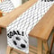 Soccer Birthday Table Runner Black White Football Party Table Flag 0