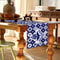 Elegant Mexican Blue Patchwork Table Runner For Dining Party Decor 1