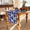 Elegant Mexican Blue Patchwork Table Runner For Dining Party Decor 2