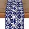 Elegant Mexican Blue Patchwork Table Runner For Dining Party Decor 4