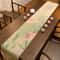 Waterproof Chinese Tea Mat Peony Zen Table Runner for Tea Tables