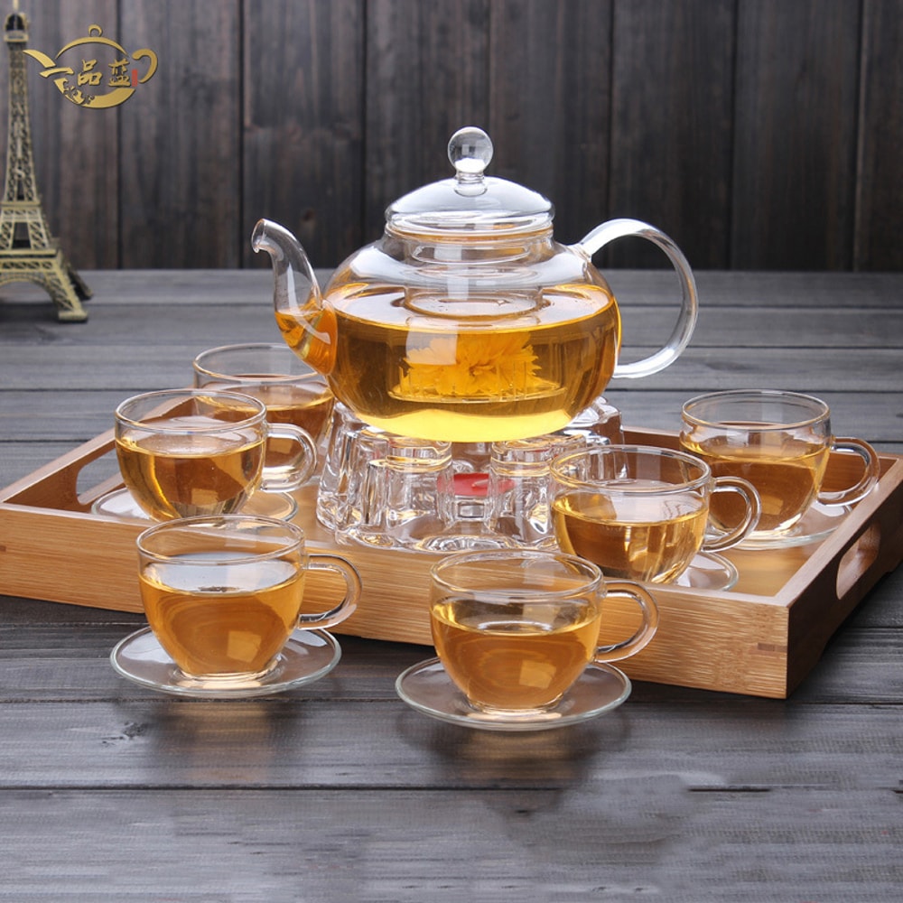 Clear Glass Teapot With Filter Handle For Puer Coffee And Loose Leaf Tea 3