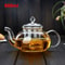 Clear Glass Teapot With Filter Handle For Puer Coffee And Loose Leaf Tea 6