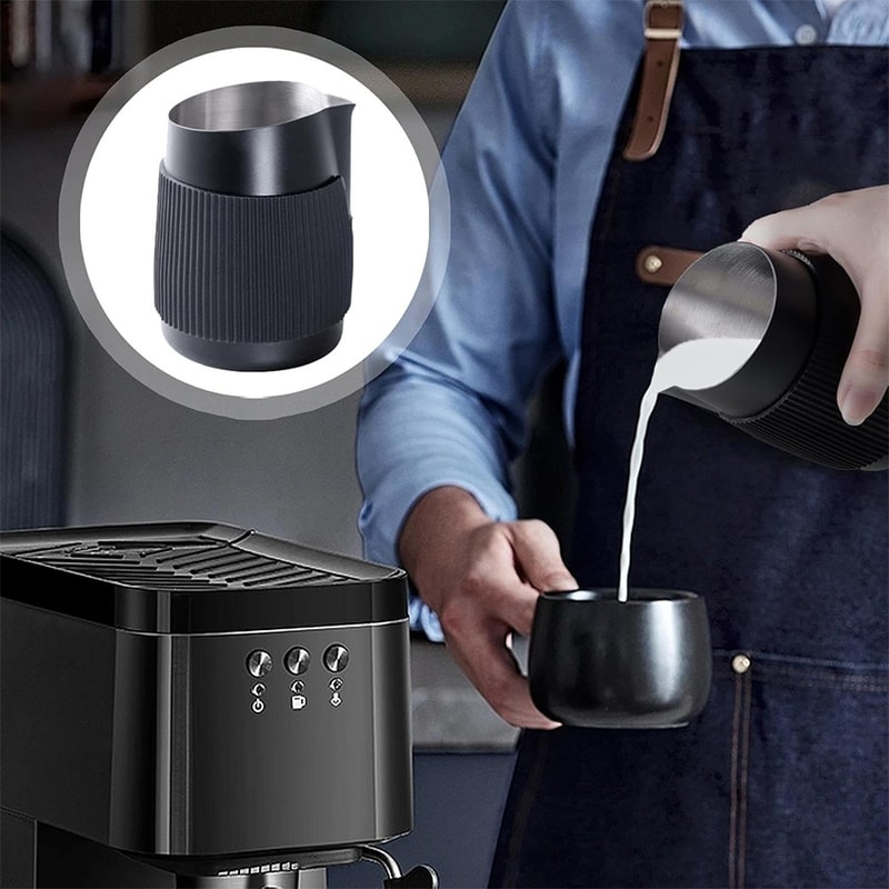 Premium Stainless Steel Latte Art Milk Frothing Pitcher Precision Pour Spout Scale For Cafe Qualit 1