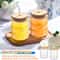 Wave Shape Beverage Glasses Set Glass Cups With Lids Straws For Juice Coffee Tea 1